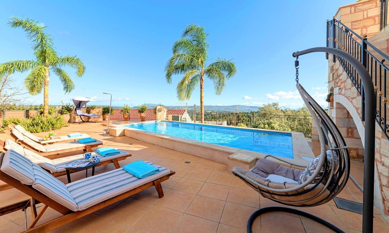 חאניה Steve Kois Villa Heated Pool מראה חיצוני תמונה