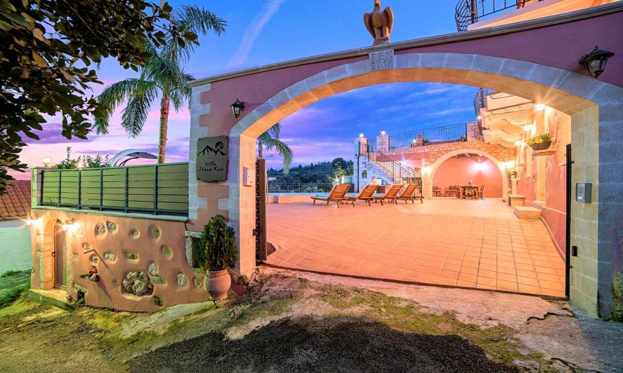 חאניה Steve Kois Villa Heated Pool מראה חיצוני תמונה
