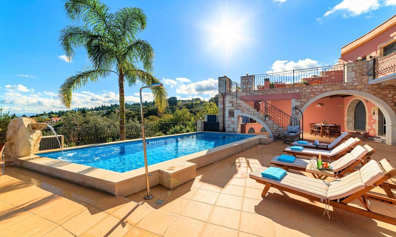 חאניה Steve Kois Villa Heated Pool מראה חיצוני תמונה